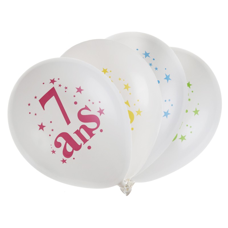 8 Ballons 30 ans multicolores-Décoration anniversaire