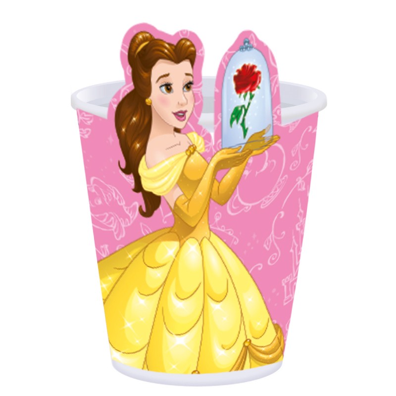 8 déco gobelets Princesses Disney