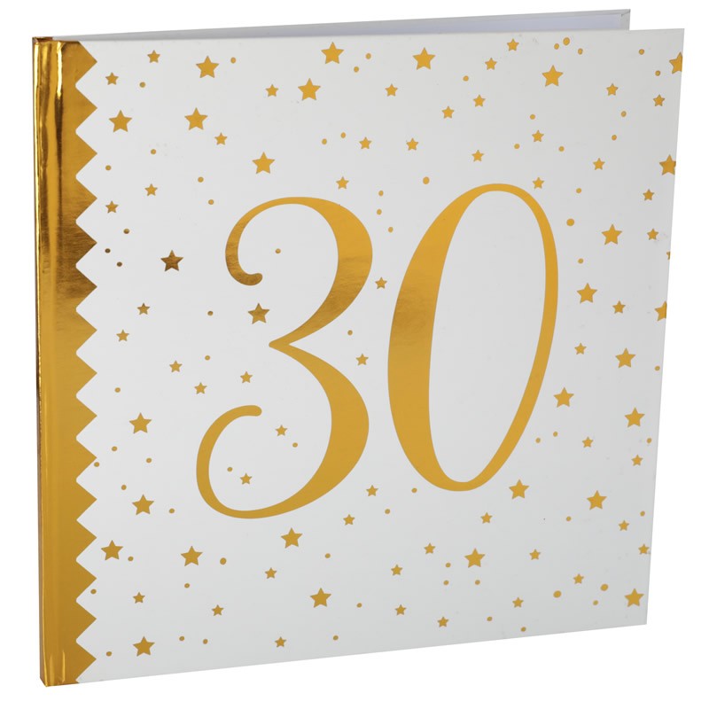 Livre D Or Anniversaire 30 Ans Blanc Et Or Style Dragees Anahita