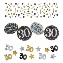 Ballon Chiffre 30 ans aluminium Noir 102cm : Ballons 30 ans - Sparklers Club