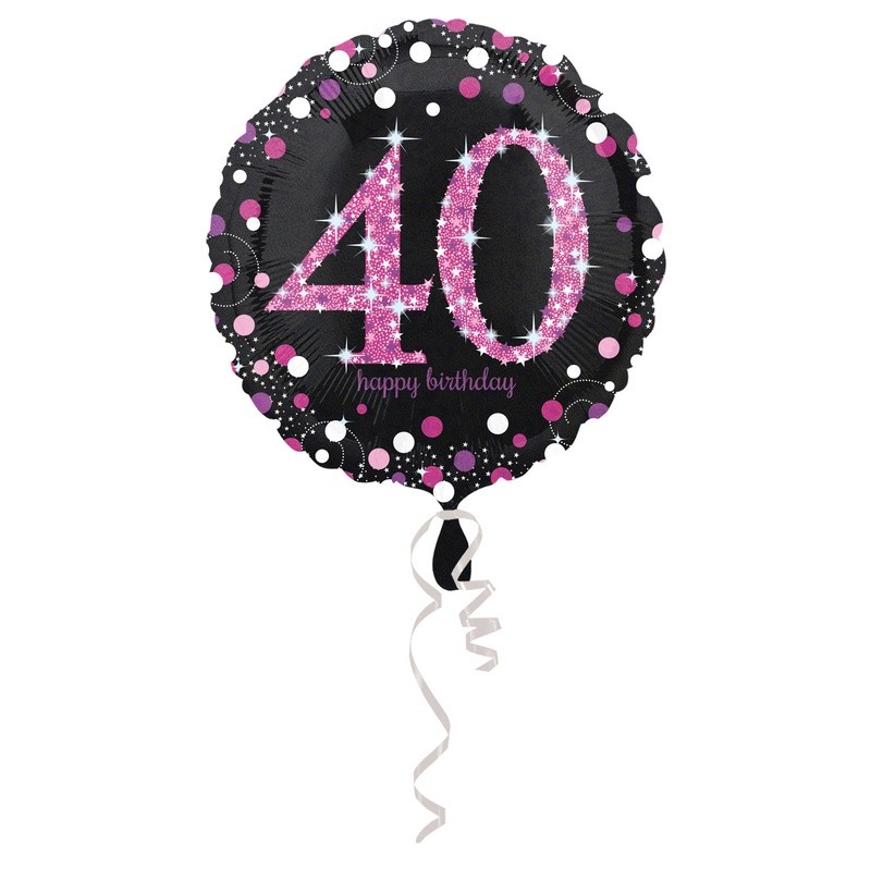 6 confettis anniversaire 10 ans fuchsia 5 cm