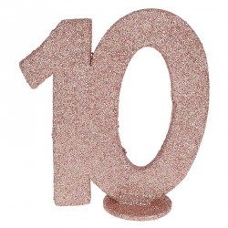 Chiffre Anniversaire 10 ans Rose Gold