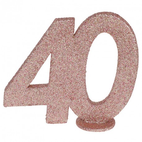 Chiffre Anniversaire 40 ans Rose Gold