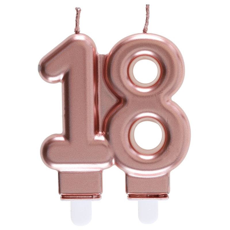 Bougie Anniversaire Rose Gold 18 Ans Dragees Anahita