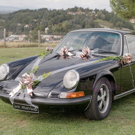 Kit de décoration voiture de mariage naturel - Dragées Anahita