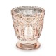 4 Bougeoirs Rose Gold en verre