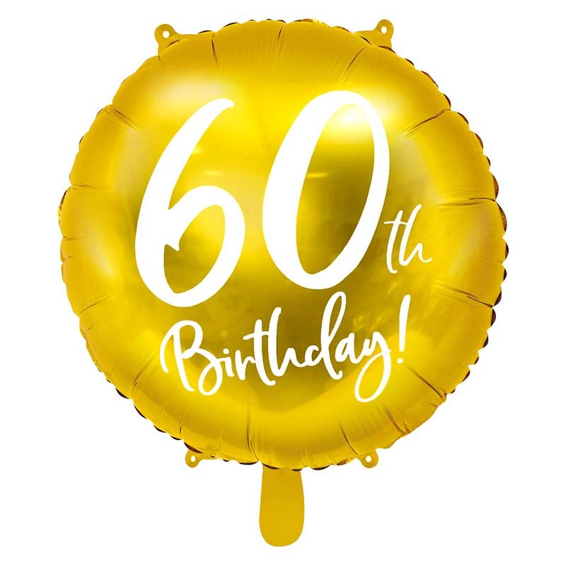 Ballon Anniversaire Or Pour Decoration 60 Ans Dragees Anahita