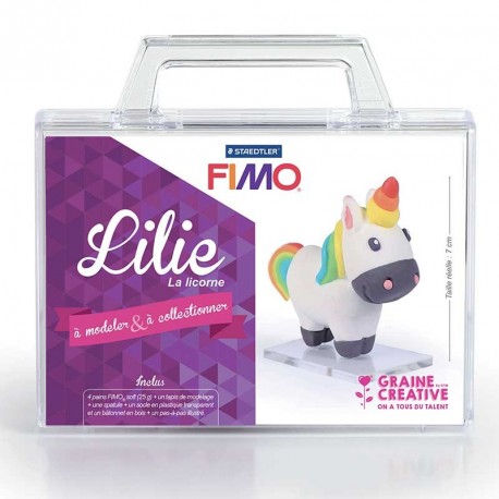 Modelez facilement une petite licorne avec ce kit pâte Fimo pour enfant