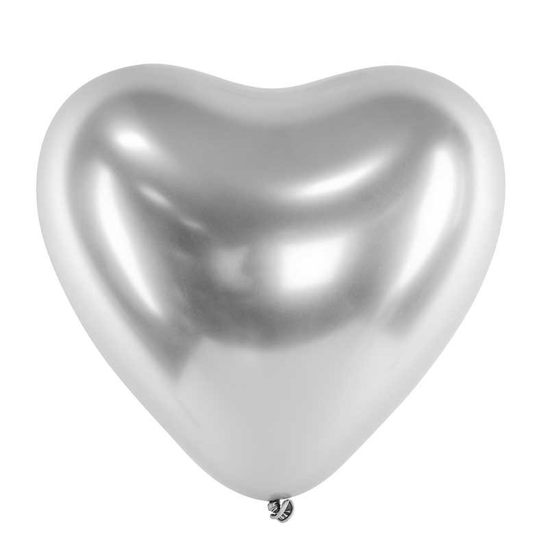 Ballon chrome argent - 30 cm