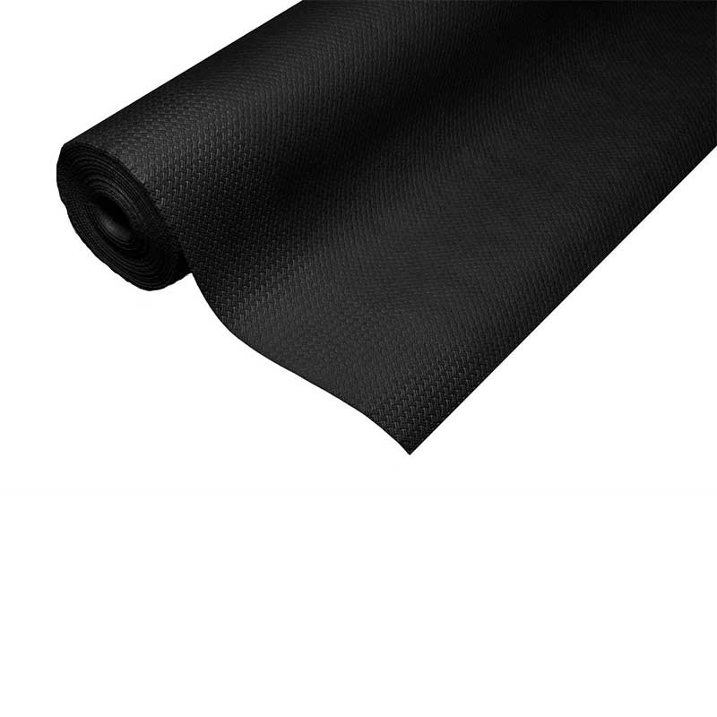 Nappe en papier damassé noir en rouleau 1,18x25m - RETIF