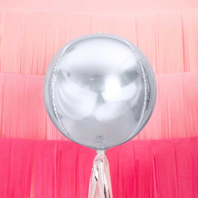 Ballon coeur Argent Aluminium 45cm - Dragées Anahita