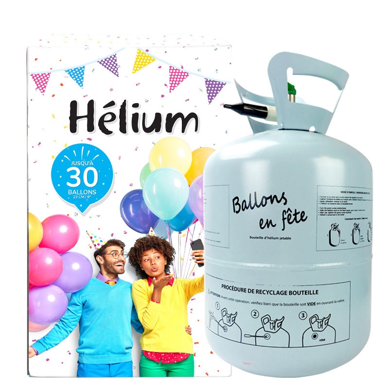 La bouteille d'hélium pas cher pour gonfler et faire voler vos ballons.