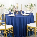 Nappe ronde bleu roi Tissu 300cm mariage