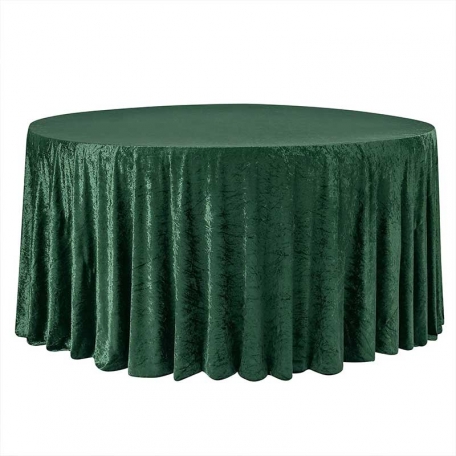 Nappe Velours vert emmeraude ronde 300cm