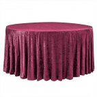 Nappe Velours bordeaux ronde 300cm