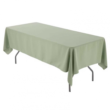 Nappe rectangle Sauge Tissu 180 x 300 cm