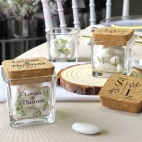 10 Cubes en verre Chic avec bouchon personnalisable