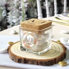 10 Cubes en verre Chic avec bouchon personnalisable