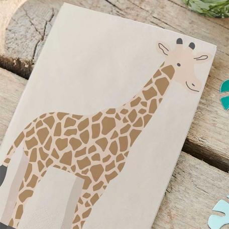 Serviettes en Papier Girafe x 16