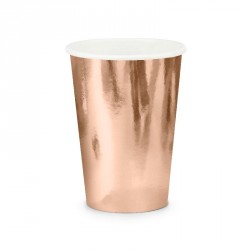 6 Gobelets Rose Gold en carton