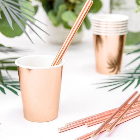 6 Gobelets Rose Gold en carton