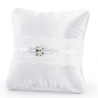 Coussin porte alliance dentelle