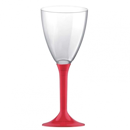 20 verres à Vin plastique Corail