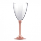 20 verres à Vin plastique rose gold (mat)