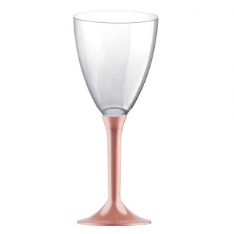 20 verres à Vin plastique rose gold (mat)