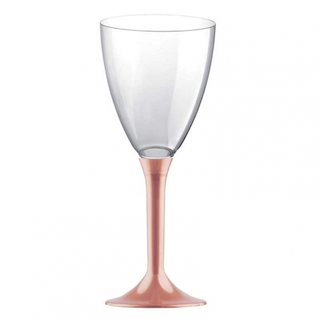 20 verres à Vin plastique rose gold (mat)