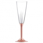 20 Flûtes à Champagne plastique rose gold (mat) 16cl