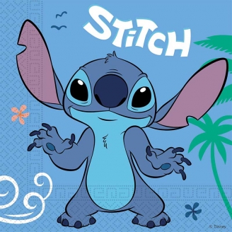 20 Serviettes Anniversaire Stitch