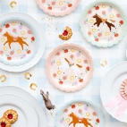 Assiettes Anniversaire Chevaux x 6