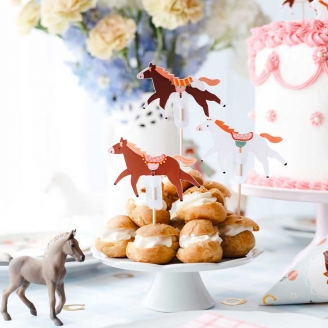 Décorations Cheval pour gâteau x 6