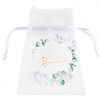 Sachet pour Baptême Nature x 4