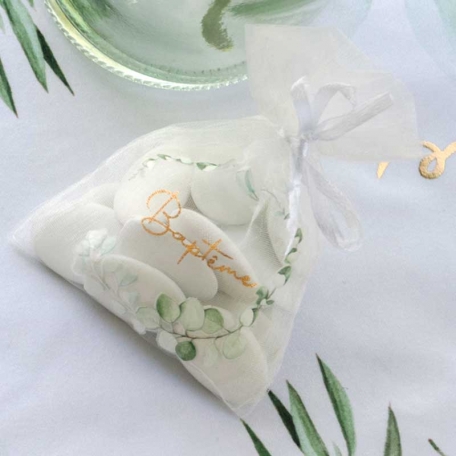 Sachet pour Baptême Nature x 4