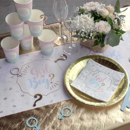 Chemin de Table Gender Reveal