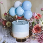 Topper Gâteau Ballon Bleu