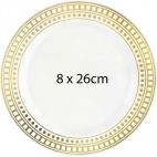 16 assiettes décor Or Louxor 8 grandes + 8 petites