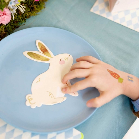 20 Serviettes de Table Lapin - Décoration de Pâques