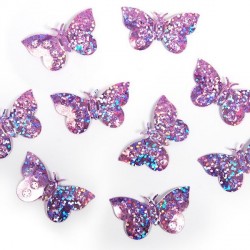 Papillon sur pince - Rose - lot de 4 – La Boite à Dragées