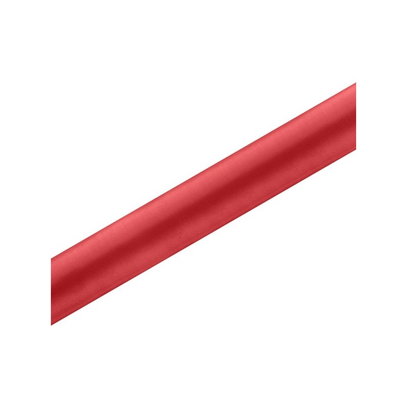 Ruban satin en bobine rouge 9 mm - Tissus Price