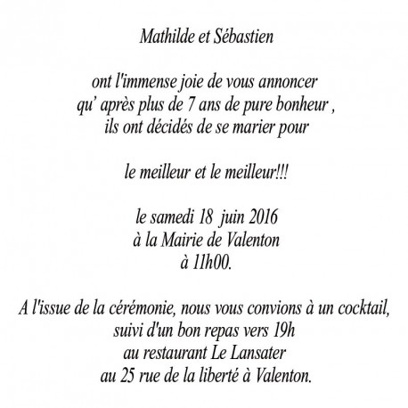 Carte menu mariage thème papillon violet