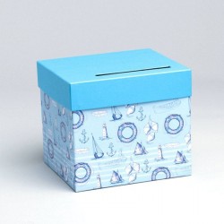 Urne à enveloppes – theme moto – bleu marine – Thème ta Table